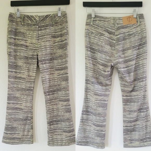 THEOPEN PRODUCT Printed Fitted Mid Length Pants In Khaki 4. - Picture 2 of 9